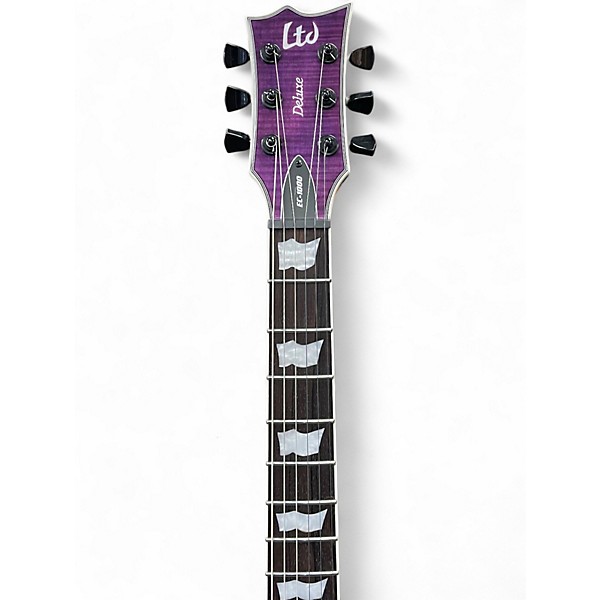 Used ESP EC1000 Trans Purple Solid Body Electric Guitar