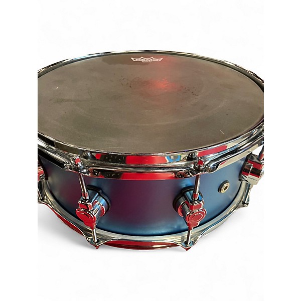 Used 2020s DW 6X14 Design Series Snare Metallic Aqua Marine Drum