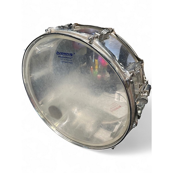 Vintage 1970s Ludwig 14X5.5 Vistalite Snare Clear Drum