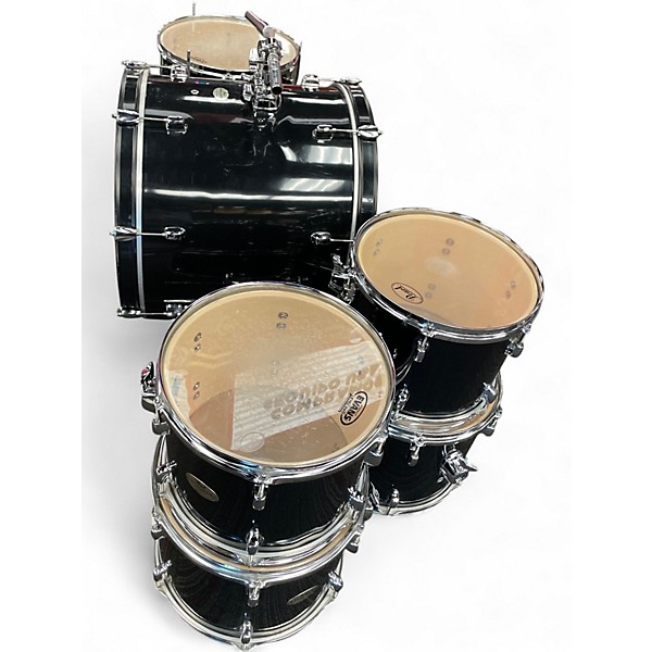 Used Pearl 6 Piece Forum Series Black Drum Kit