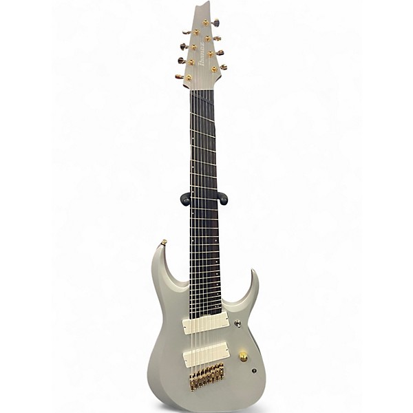 Used 2020s Ibanez RGDMS8-CSM Axe Design Lab Metallic Silver Solid Body Electric Guitar