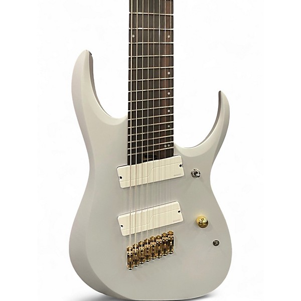 Used 2020s Ibanez RGDMS8-CSM Axe Design Lab Metallic Silver Solid Body Electric Guitar