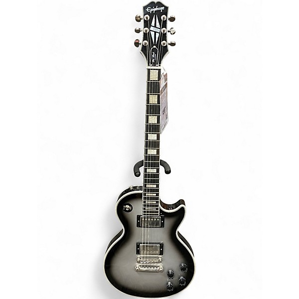 Used Epiphone Les Paul Custom Silverburst Solid Body Electric Guitar