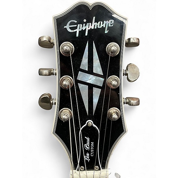 Used Epiphone Les Paul Custom Silverburst Solid Body Electric Guitar