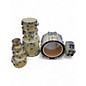Used 1970s Pearl 9 Piece 1970s Fiber Glass kit silver satin Drum Kit thumbnail