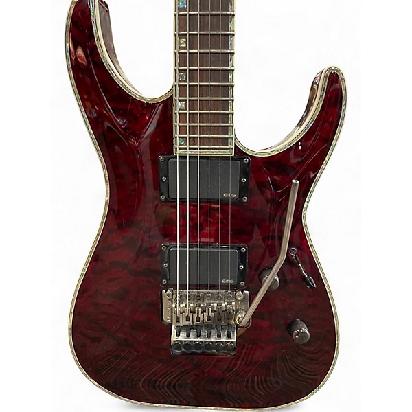 Used ESP LTD MH1000 Deluxe Red Solid Body Electric Guitar