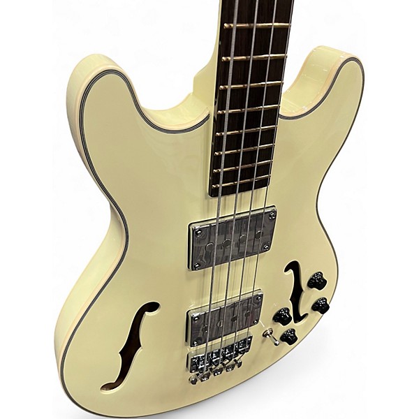 Used Warwick STAR BASS White Electric Bass Guitar
