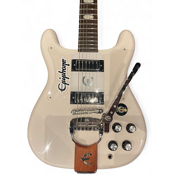 Used Epiphone CRESTWOOD CUSTOM TREMOTONE WHITE Solid Body Electric Guitar