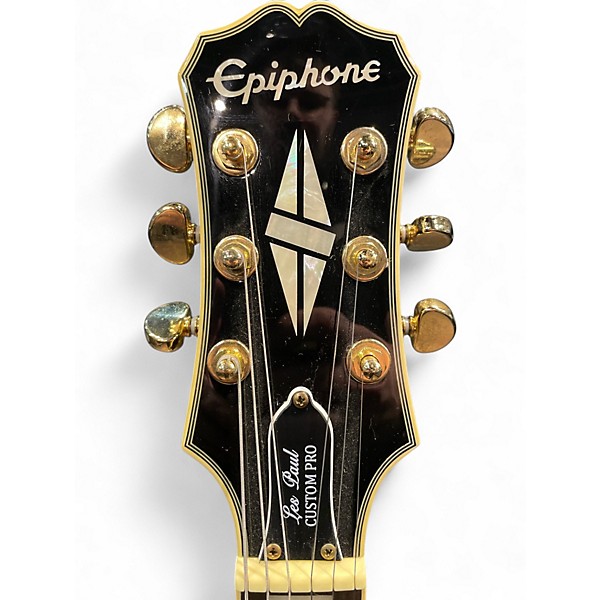 Used Epiphone Les Paul Custom Pro black Solid Body Electric Guitar