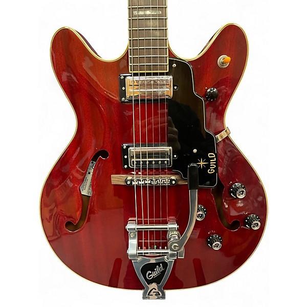 Used Guild Starfire V Cherry Hollow Body Electric Guitar