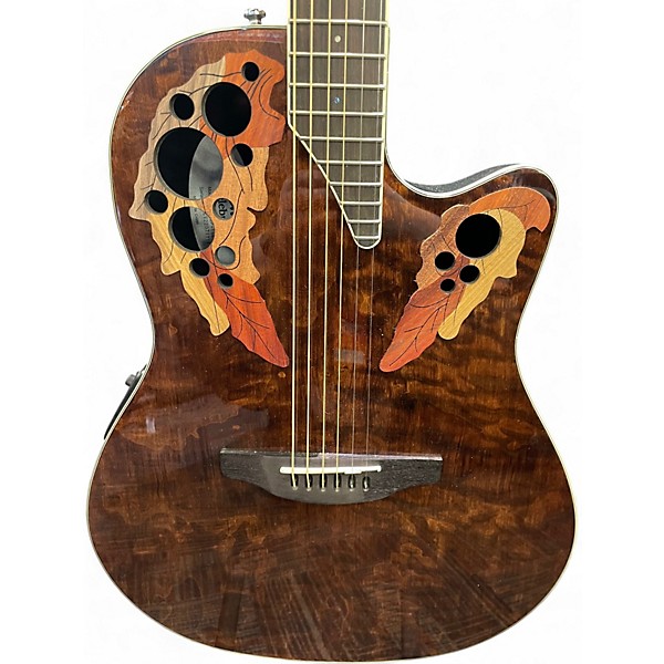 Used Ovation CE48P Celebrity Tiger Eye Acoustic Electric Guitar