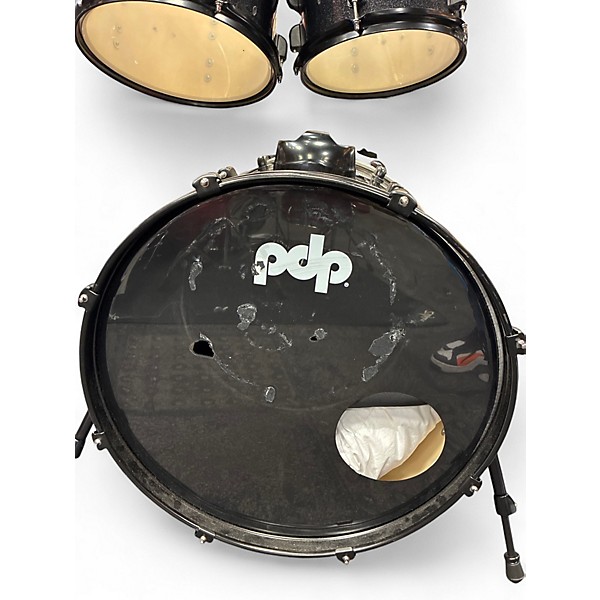 Used Pdp 5 Piece Encore Black and Silver Drum Kit
