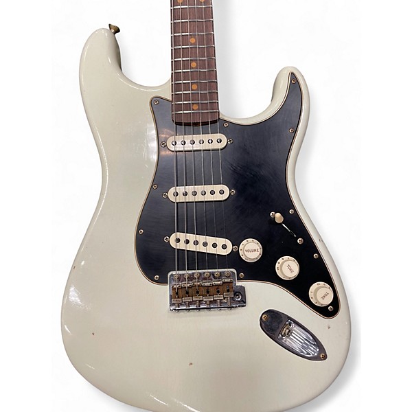 Used 2023 Fender Custom Shop PostModern Strat Aged Olympic White Solid Body Electric Guitar