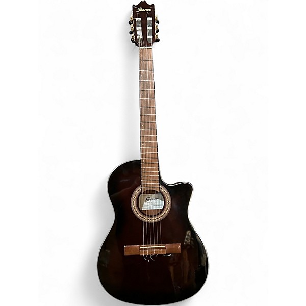 Used 2025 Ibanez GA35TCE Sunburst Classical Acoustic Electric Guitar