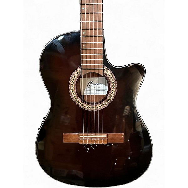 Used 2025 Ibanez GA35TCE Sunburst Classical Acoustic Electric Guitar