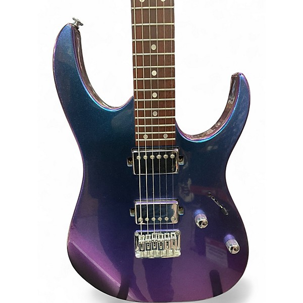 Used Ibanez GIO GRG121SP Blue Metal Chameleon Solid Body Electric Guitar