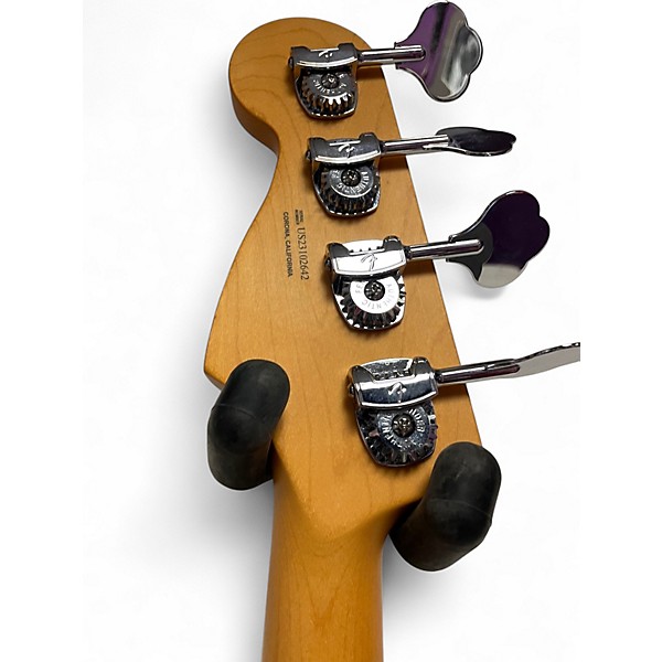 Used 2023 Fender American Ultra Jazz Bass Electron Blue Metallic Electric Bass Guitar