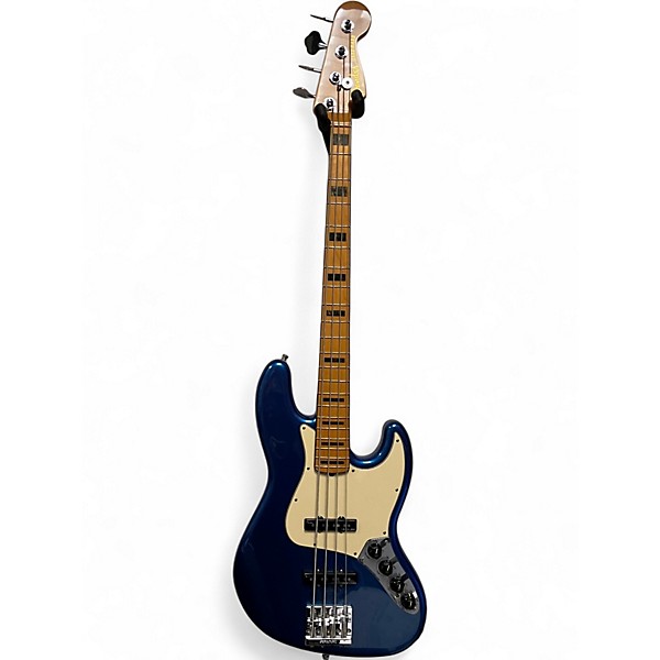 Used 2023 Fender American Ultra Jazz Bass Electron Blue Metallic Electric Bass Guitar
