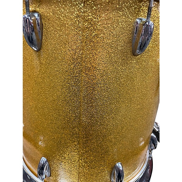 Vintage 1962 Slingerland 3 Piece 3 Piece Gold Sparkle Drum Kit