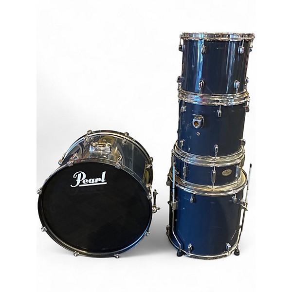 Used Pearl 5 Piece Forum navy blue Drum Kit