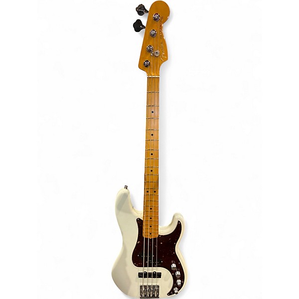 Used Fender American Ultra PJ White Sparkle Electric Bass Guitar