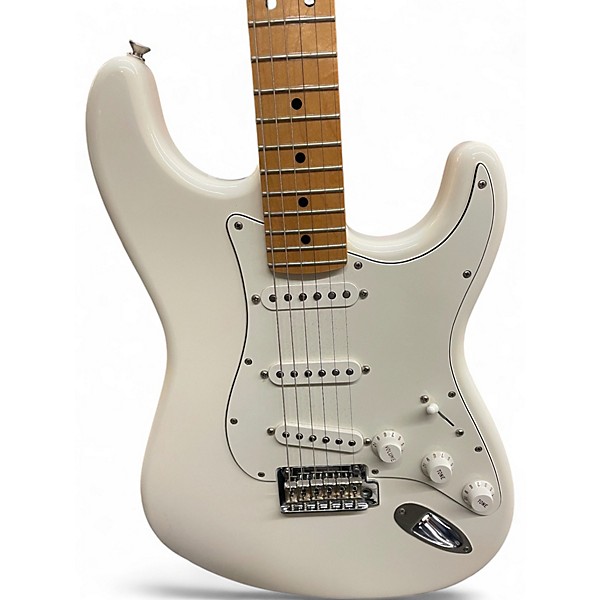 Used 2019 Fender Player Stratocaster White Solid Body Electric Guitar