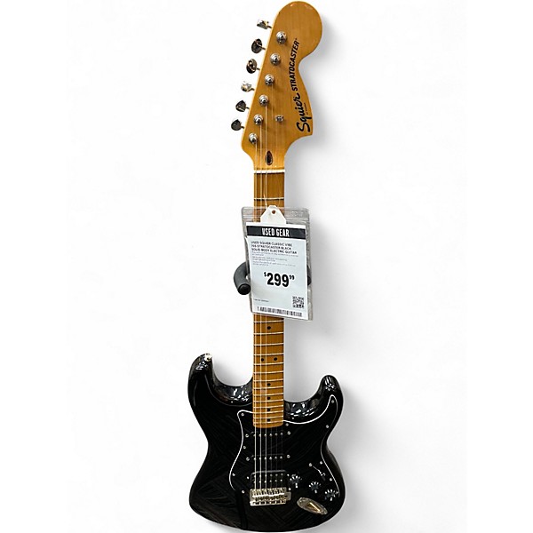 Used Squier Classic Vibe 70s Stratocaster Black Solid Body Electric Guitar
