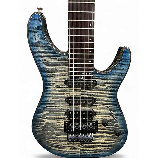 Used Schecter Guitar Research SUN VALLEY SUPER SHREDDER  FR III Blue Burst Solid Body Electric Guitar