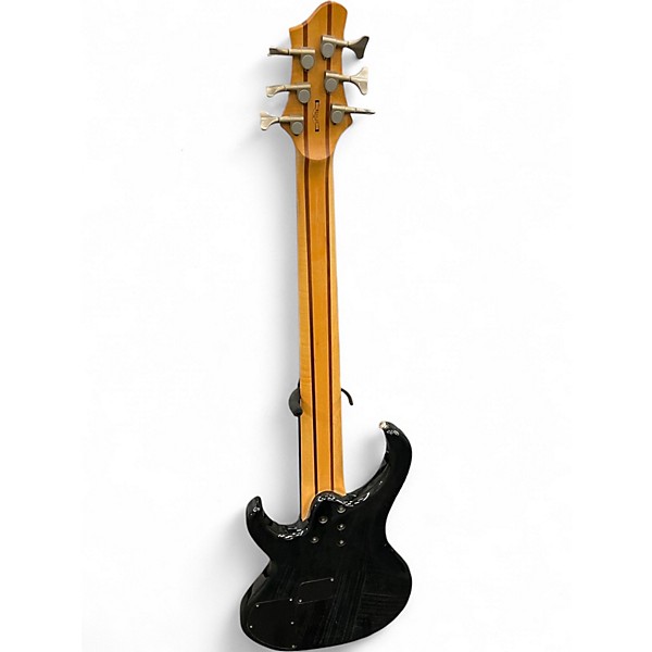 Used Ibanez BTB406QM Trans Black Electric Bass Guitar