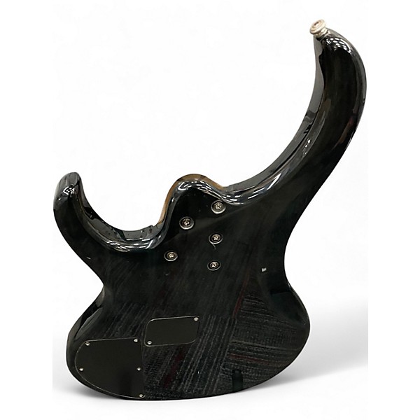 Used Ibanez BTB406QM Trans Black Electric Bass Guitar