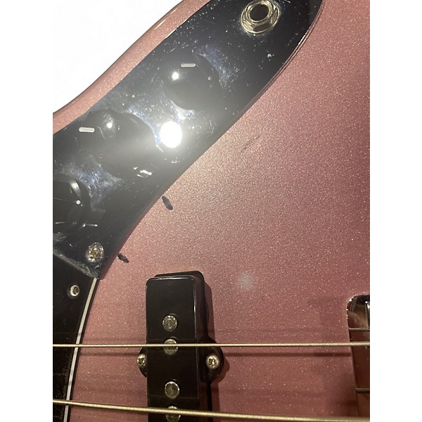 Used 2022 Squier Affinity Jazz Bass Burgundy Mist Electric Bass Guitar