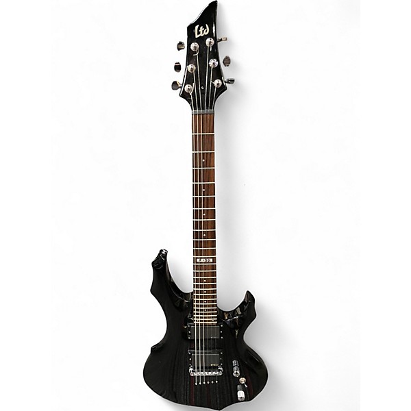 Used ESP LTD F50 W/ EMG + LOCKING TUNERS Black Solid Body Electric Guitar