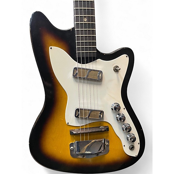 Vintage 1966 Harmony silhouette Sunburst Solid Body Electric Guitar