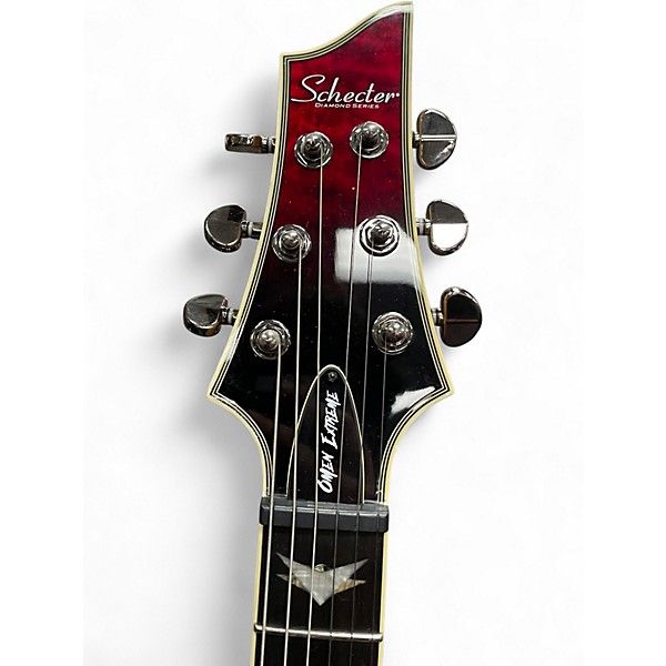 Used Schecter Guitar Research OMEN EXTREME BLOOD BURST Solid Body Electric Guitar