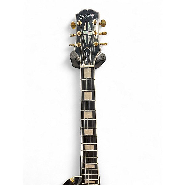 Used Epiphone Les Paul Custom Black and Gold Solid Body Electric Guitar