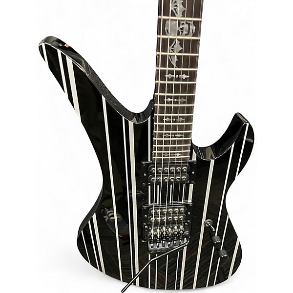 Used Schecter Guitar Research SYNYSTER GATES STANDARD BLACK GLOSS SILVER PINSTRIPE Solid Body Electric Guitar
