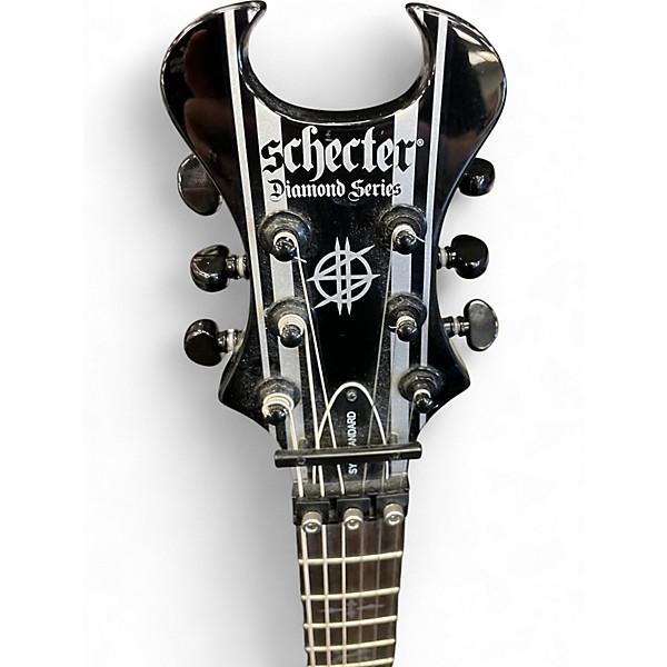 Used Schecter Guitar Research SYNYSTER GATES STANDARD BLACK GLOSS SILVER PINSTRIPE Solid Body Electric Guitar