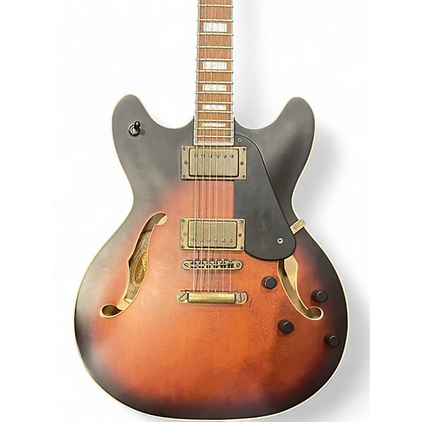 Used Washburn HB36 2 Color Sunburst Hollow Body Electric Guitar
