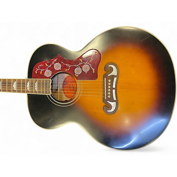 Used Epiphone J-200 Vintage Sunburst Acoustic Electric Guitar