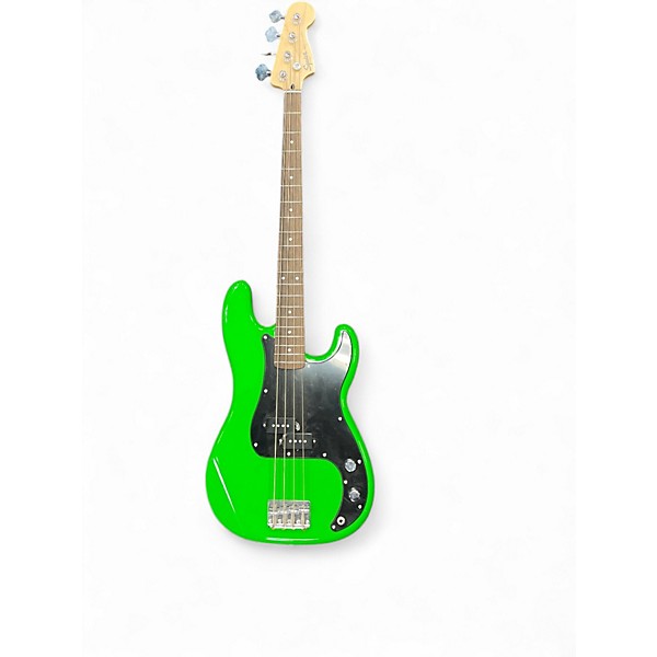 Used Squier P BASS LIME GREEN Electric Bass Guitar
