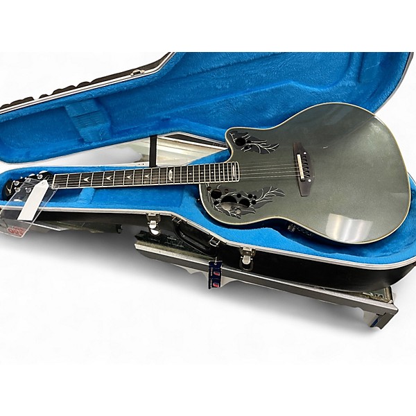 Used Ovation 1988-P Pewter Acoustic Electric Guitar