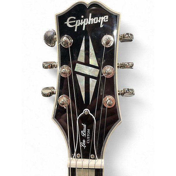 Used Epiphone Les Paul Custom SILVER BURST Solid Body Electric Guitar