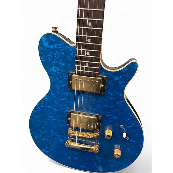 Used Hohner Pearl Blue Sapphire Solid Body Electric Guitar