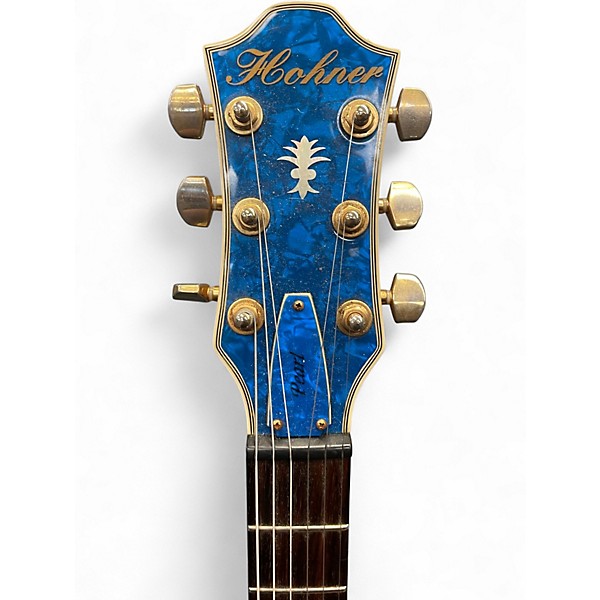 Used Hohner Pearl Blue Sapphire Solid Body Electric Guitar
