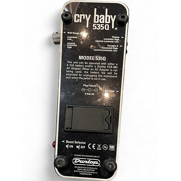 Used Dunlop 535Q Cry Baby Multi-Wah Effect Pedal