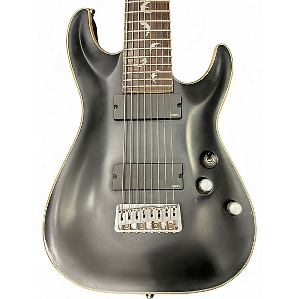 Used Schecter Guitar Research Damien Platinum 8 BLACK Solid Body Electric Guitar