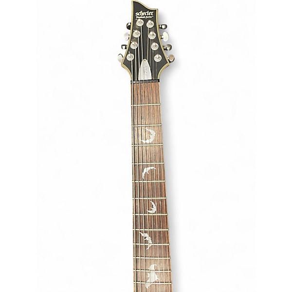 Used Schecter Guitar Research Damien Platinum 8 BLACK Solid Body Electric Guitar
