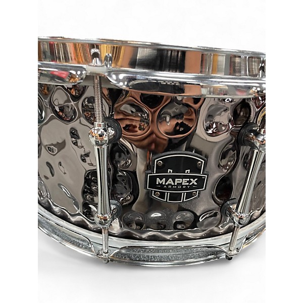 Used Mapex 6.5X14 Daisycutter hammered black chrome Drum
