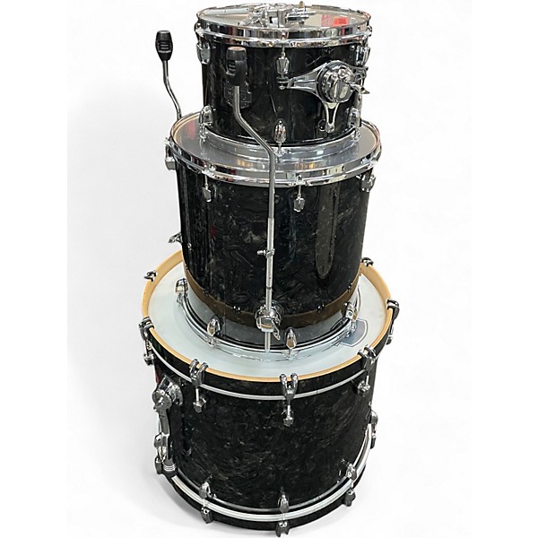 Used Mapex 4 Piece Saturn V Tour Black Strata Pearl Drum Kit