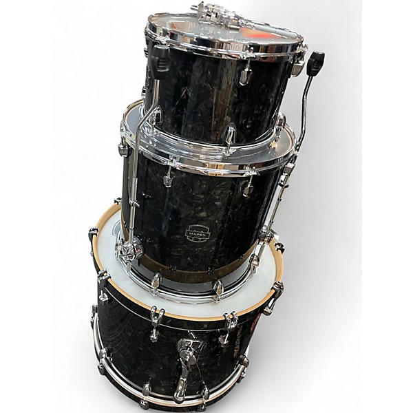 Used Mapex 4 Piece Saturn V Tour Black Strata Pearl Drum Kit